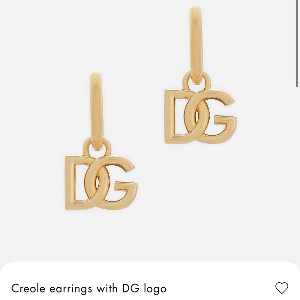 Creole earrings with DG logo